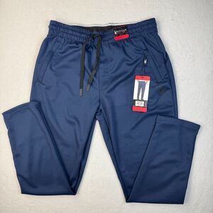 Spyder  Active Men Sz M Blue Knit Jogger Pant Dual Side Zipper Pockets